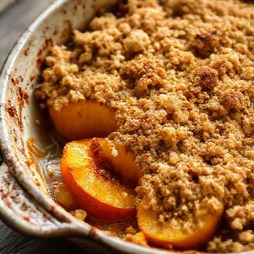 Schneller Pfirsich-Crumble