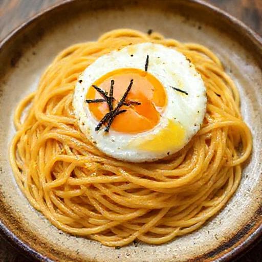 Schnelle Miso-Butter-Pasta mit Ei