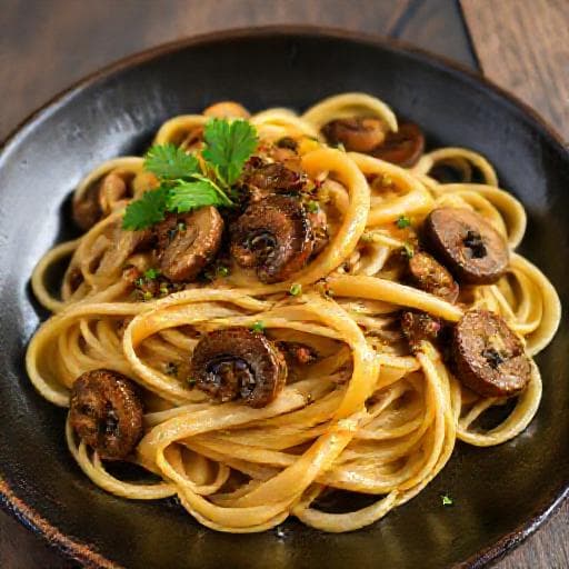 Miso-Butter-Pasta mit Pilzen und Umami-Boost