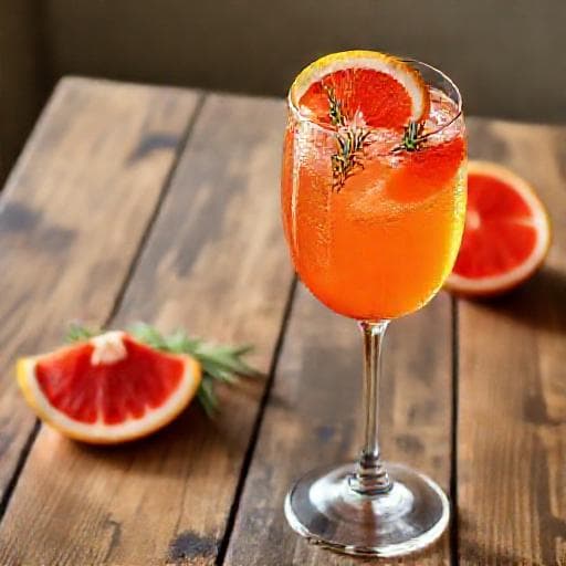 Aperol Spritz mit Rosmarin und Grapefruit