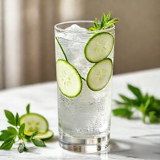 Schneller Gin Tonic mit Gurke
