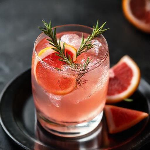 Gin Tonic mit Rosmarin und Grapefruit