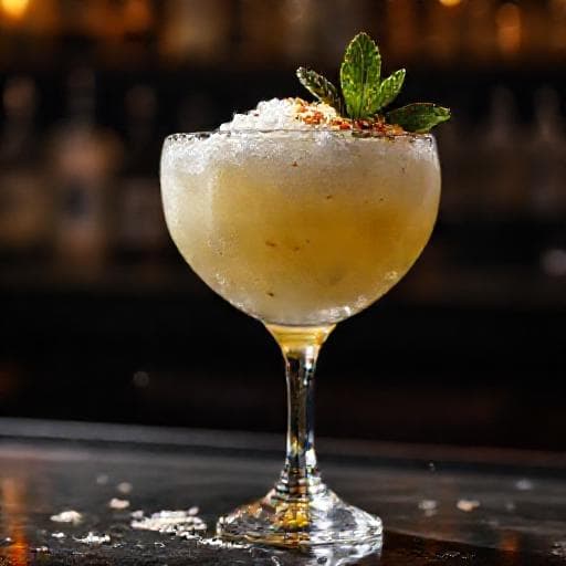 Gefrorene Piña Colada mit Kokosrum-Infusion