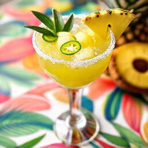 Margarita mit Ananas und Jalapeño