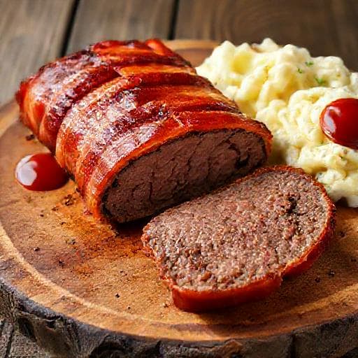 Schneller Hackbraten im Speckmantel