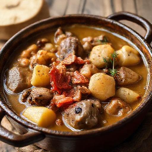 Pfundstopf mit Pilzen und Speck (Regionale Note)