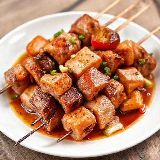 Schnelle Schaschlikspieße (Pfannenversion)