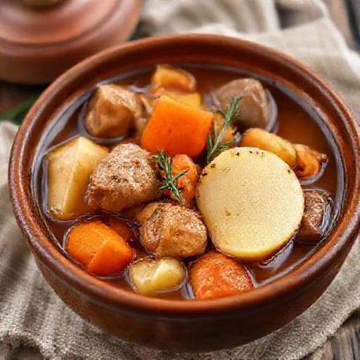 Schnüsch mit Kassler und Apfel