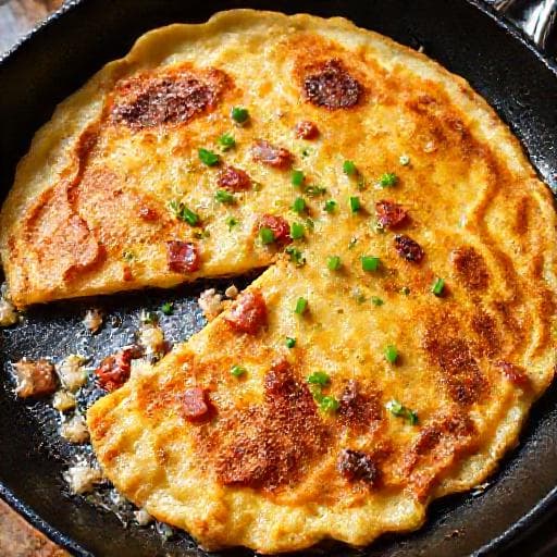 Schneller Döppekuchen aus der Pfanne