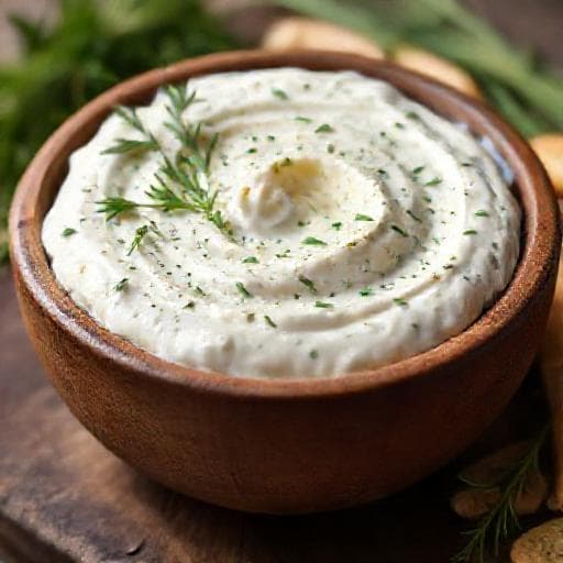 Spundekäs mit Kräutern und Knoblauch