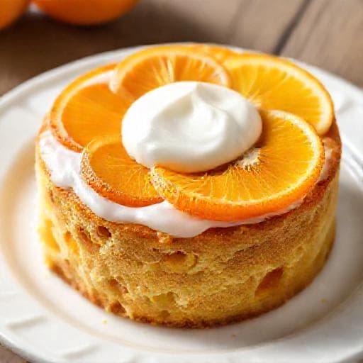 Klassischer Fantakuchen mit Mandarinen und Schmand