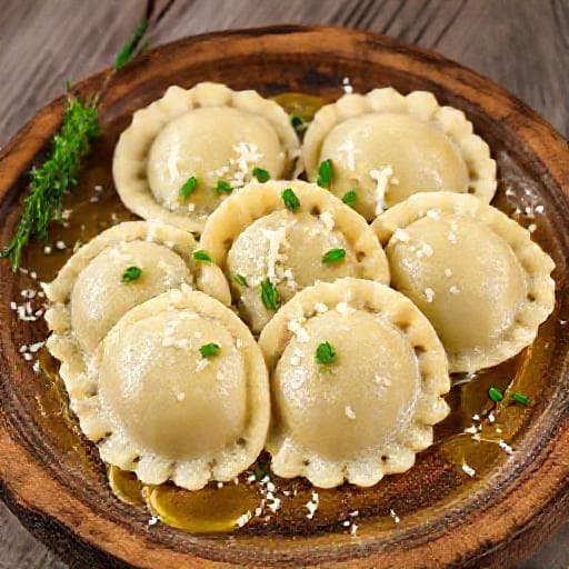 Klassische Schlutzkrapfen mit Spinat- und Quarkfüllung