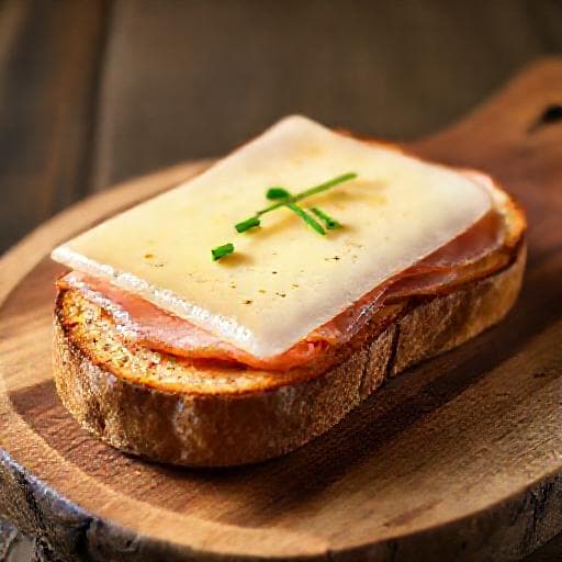 Schnelle Käseschnitte mit Schinken