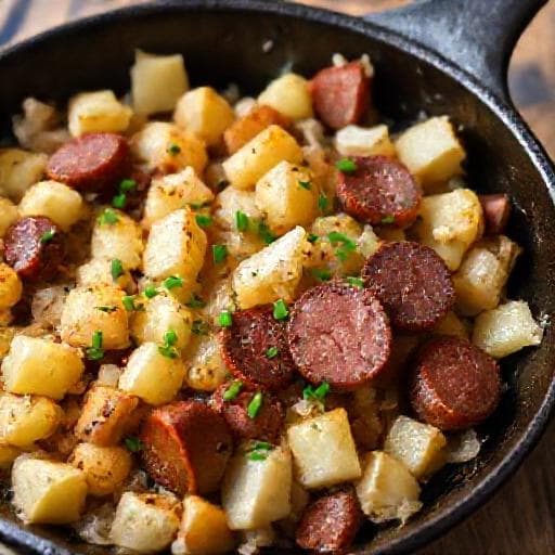 Schnelles Blunzengröstl