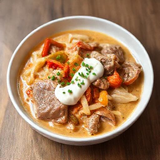 Schnelles Kalbsrahmgulasch