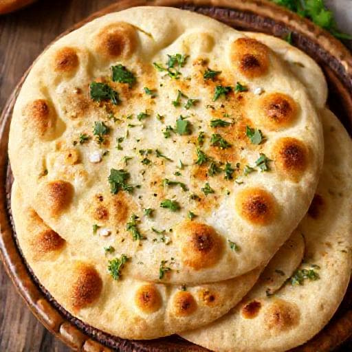 Knoblauch-Koriander Naan