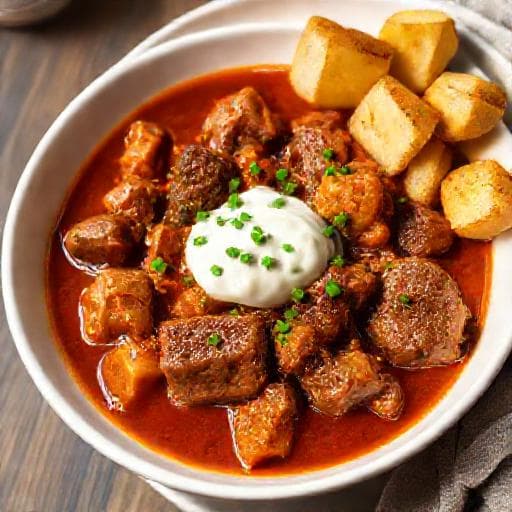 Schnelles Wiener Saftgulasch (vereinfacht)
