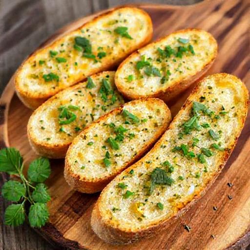 Schnelle Bruschetta mit Knoblauch und Kräutern