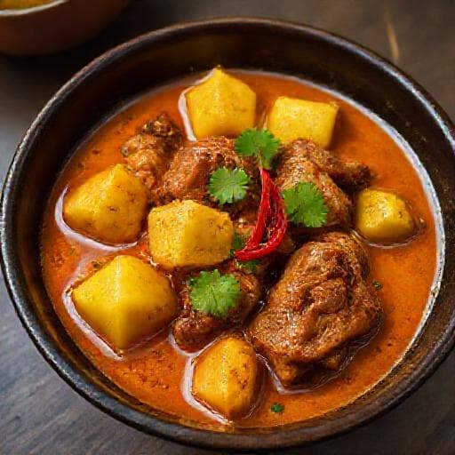 Gulai Lemak Cili Api Itik Salai with Pineapple