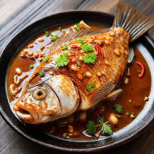 Ikan Siakap Stim Limau with Fermented Bean Curd