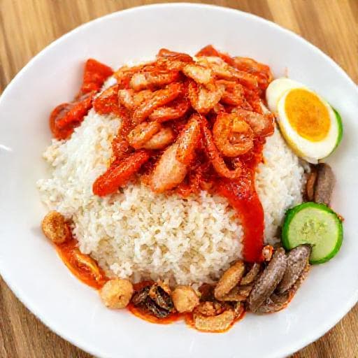 Quick Nasi Lemak Sambal Sotong
