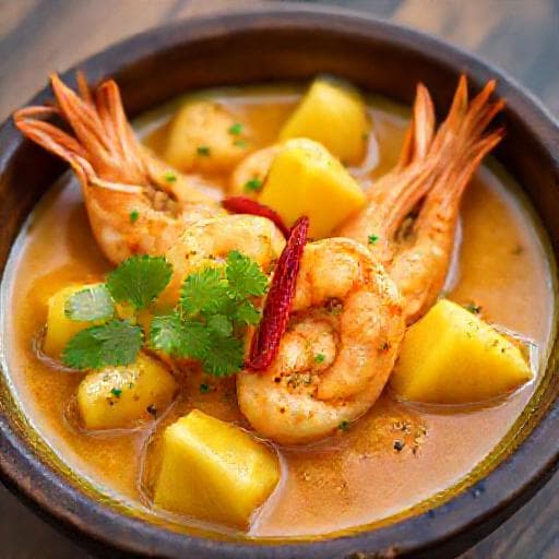 Udang Masak Lemak Nenas with Belacan