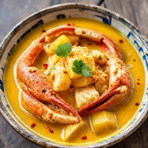 Ketam Masak Lemak Cili Api with Pineapple
