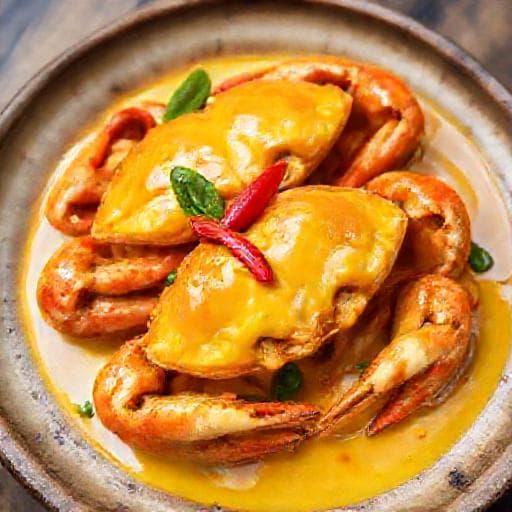 Classic Salted Egg Yolk Crab (Ketam Telur Masin Klasik)