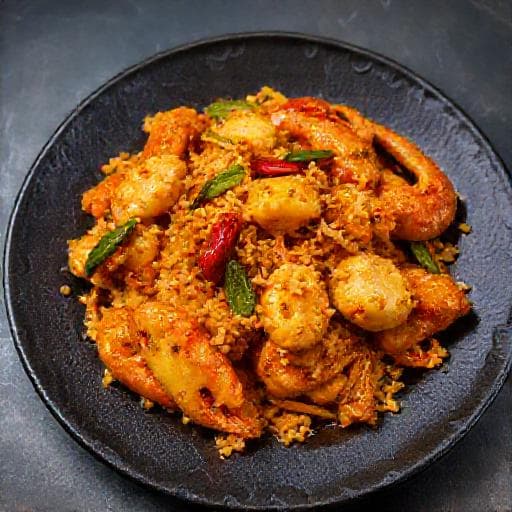 Spicy Salted Egg Yolk Crab with Crispy Cereal (Ketam Telur Masin Pedas Berkeria)