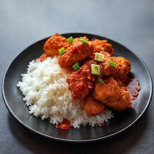 Nasi Ayam Gepuk Sambal Bawang (Garlic Chili Smash Chicken)