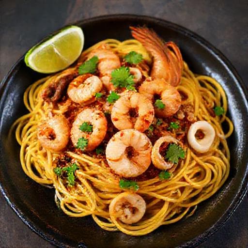 Mee Goreng Mamak with Seafood