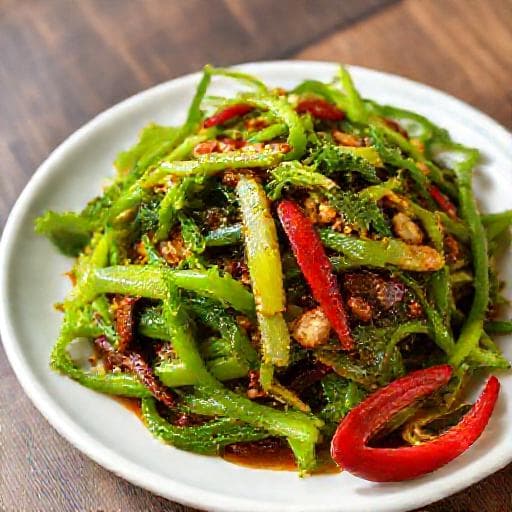 Midin Goreng Belacan (Classic Stir-fried Fern Shoots with Shrimp Paste)