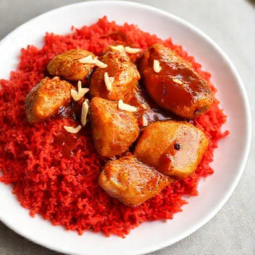 Quick Nasi Tomato Ayam Masak Merah