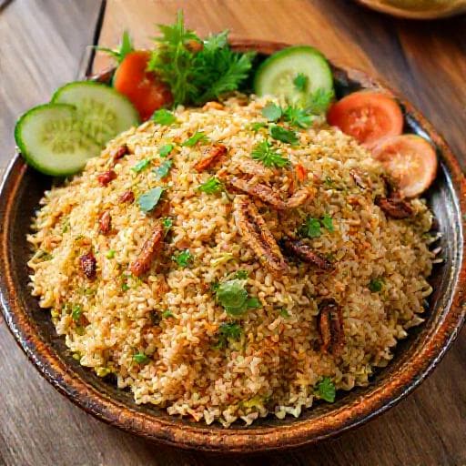 Nasi Goreng Ulam Istimewa (with Ikan Bilis)