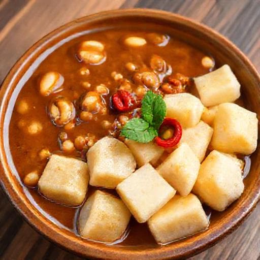 Nasi Impit Kuah Kacang Tradisional