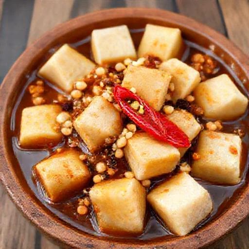 Nasi Impit Kuah Kacang Pedas Manis