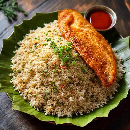 Nasi Ulam Istimewa (Special Nasi Ulam with Fried Fish)