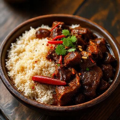 Nasi Daging Utara Pedas (Spicy Northern Beef Rice)