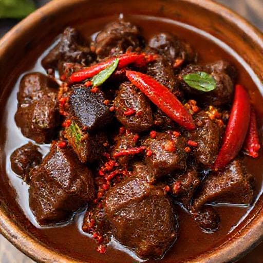 Rendang Daging Pedas (Spicy Rendang)
