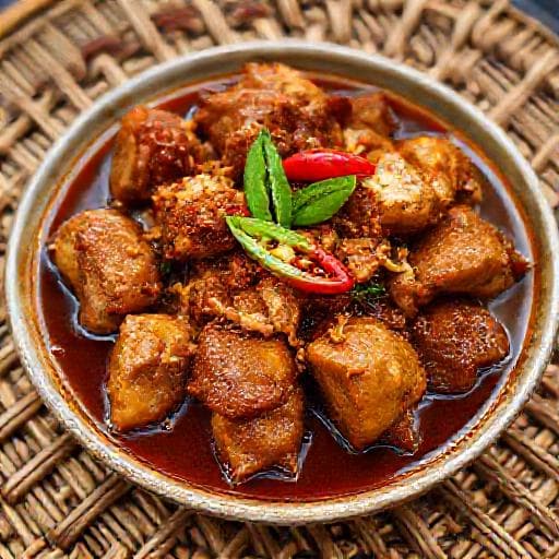 Rendang Pedas Perak Ayam (Chicken Rendang)