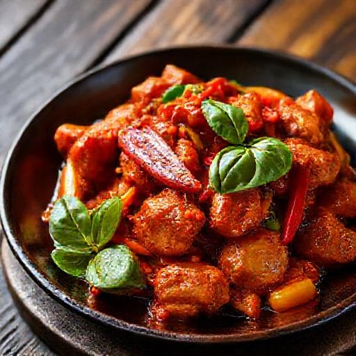 Ayam Masak Paprik Merah (Spicy Red Chicken Paprik)