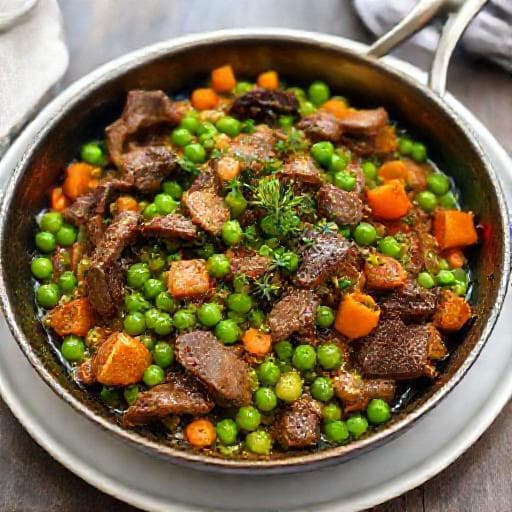 Quick Beef and Pea Skillet