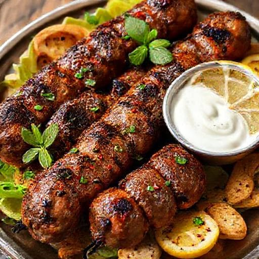 Spicy Lamb Kebapcheta with Mint
