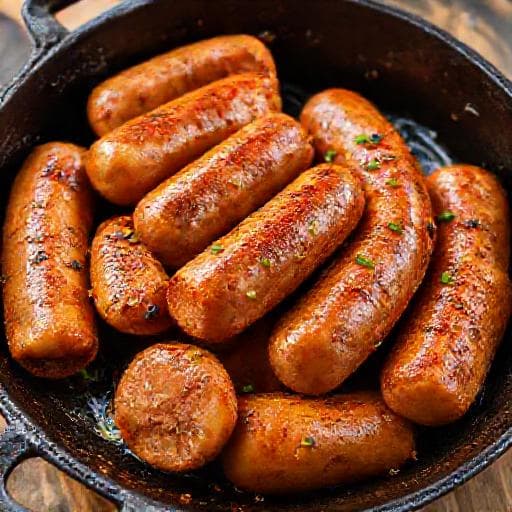 Quick Pan-Fried Home-Made Sausage (Бърза домашна наденица)
