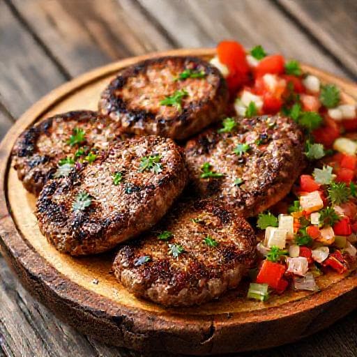Classic Bulgarian Kyufte on the Grill (Карначета на скара)