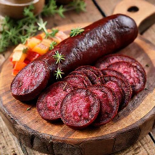 Traditional Bulgarian Krvavitsa (Blood Sausage)