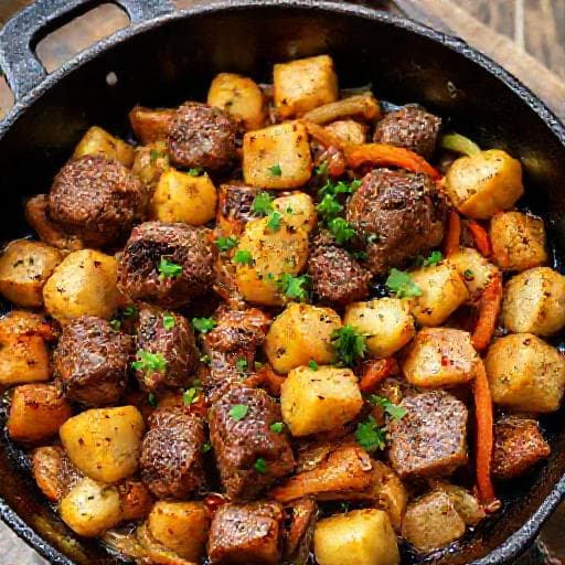 Quick Lamb and Potato Skillet