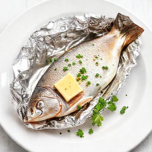 Quick Trout in Foil with Garlic and Butter