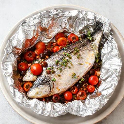 Mediterranean Trout Baked in Foil