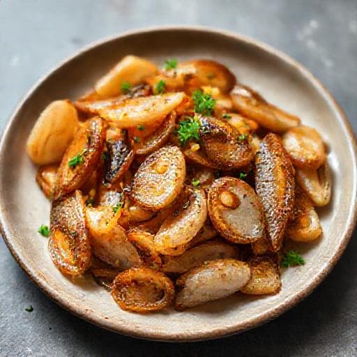 Quick Pan-Fried Sprats with Garlic
